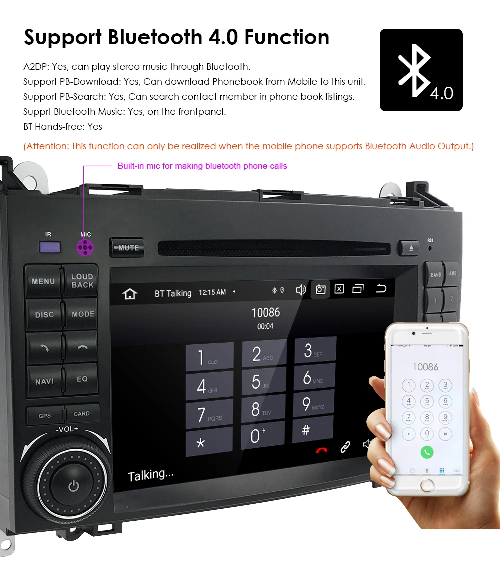 Sale 4GRAM OctaCore8 1024*600 2din car DVD Android 9.0 PX5 for Mercedes/benz B200 A160 Viano Vito GPS NAVI RADIO BT built-in Mic wifi 11