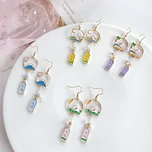 Симпатичные Личности Забавный красивый креативный кролик простые серьги-Вишенки