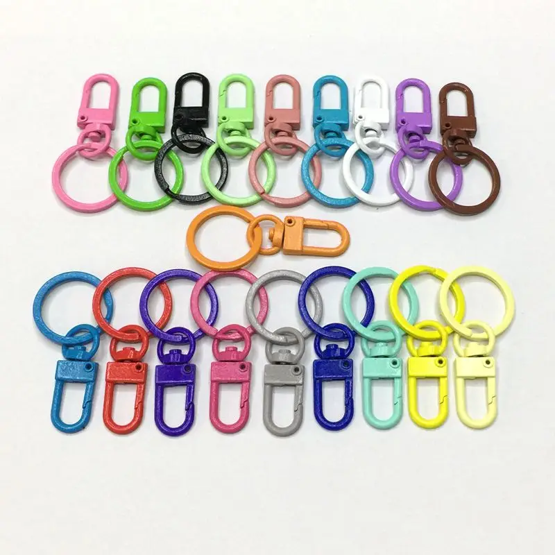 5Pcs/ Colorful Metal Key Openable Unisex Keyring Keychain Keyfob DIY Jewelry Accessories