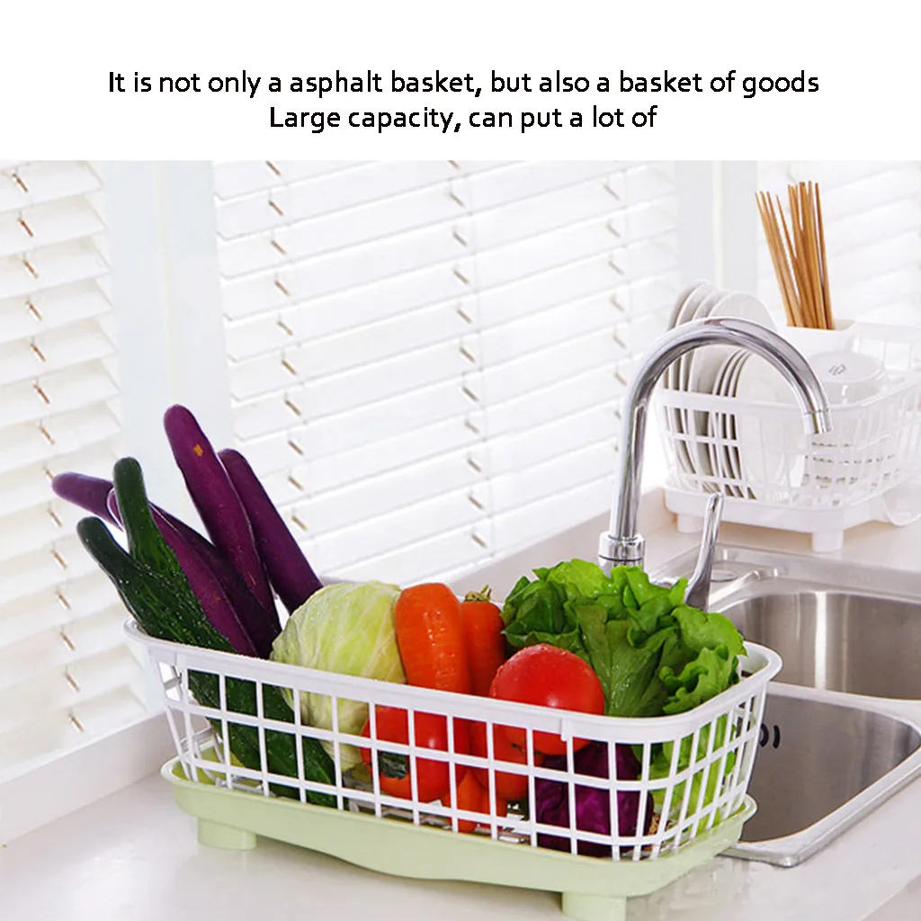

Drain Rack Bathroom Holder Adjustable Multifunctional Kitchen Organizer Tableware Placement Rack Sink Shelf Accessories Wash