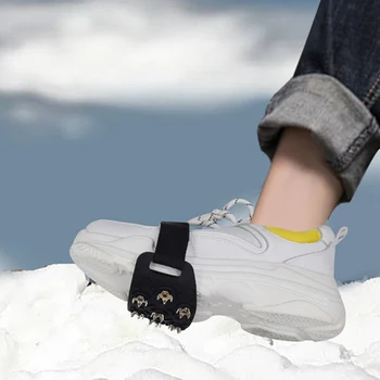 

7-Teeth Snow Ice Crampons Elastic Rubber Anti Slip Walking Cleat Ice Gripper Shoe Spikes Grips For Climbing Hiking new