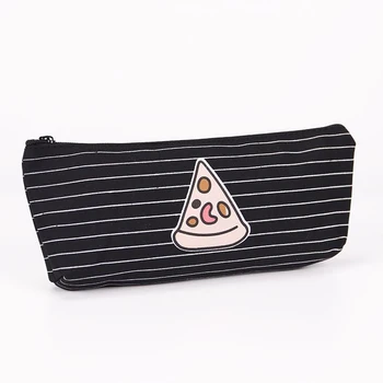 

2019 new Lovely Fries Food Canvas Pencil Case Pen Bag Student School Stionery Storage Bag