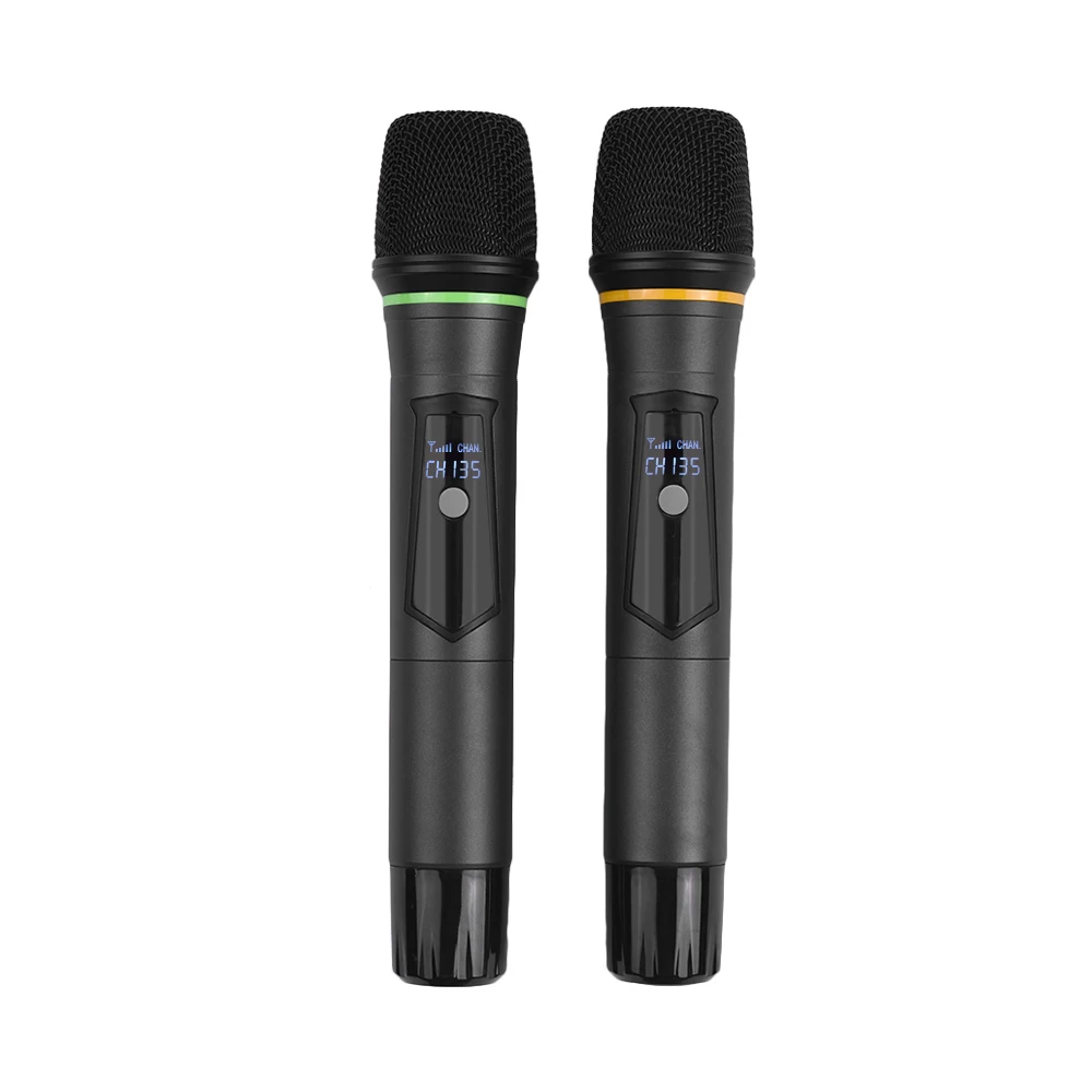 

Muslady D4-4 Professional 4-Channel UHF Wireless Microphone System Includes 2 Headset Mics with Bodypack Transmitters