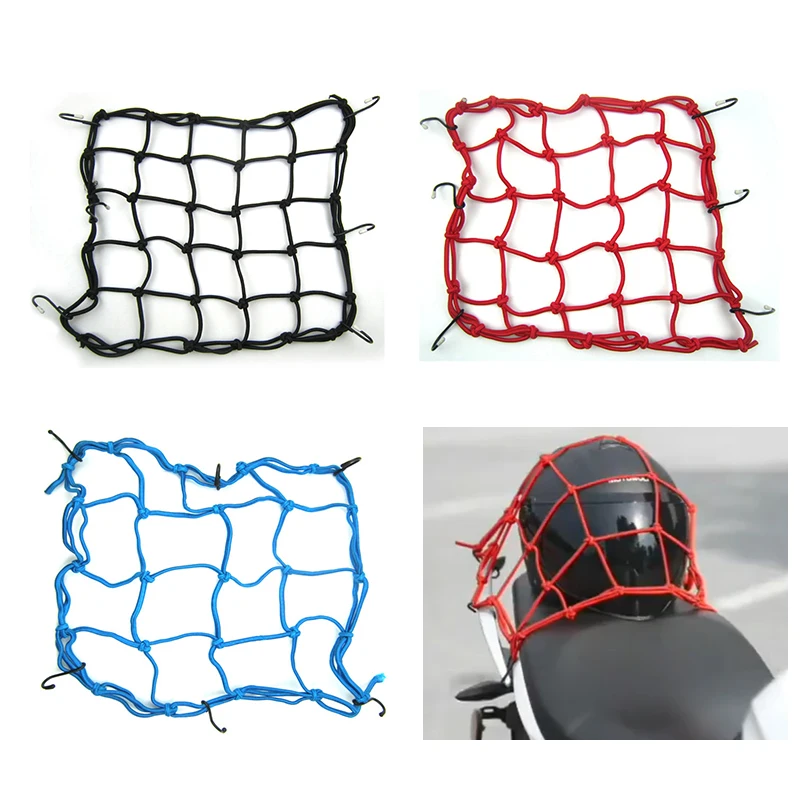 

Motorcycle Bike Helmet Luggage Net Cargo Net With Hook For suzuki escudo gsx s1000 gsxs 1000 gsr 600 gsx600f ltz 400 rm 125