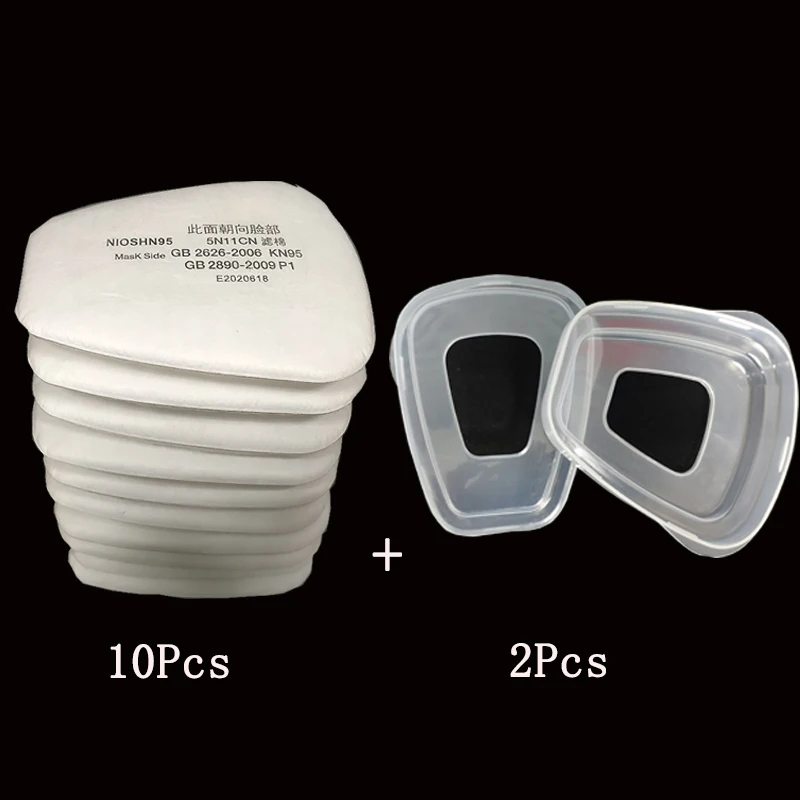 Gas Respirator 5N11 Dust Cotton Filter Paper 501 Holder For 3M 6001/6200/7502/6800 Chemical Spraying Painting Respirator Gas Mask Accessories