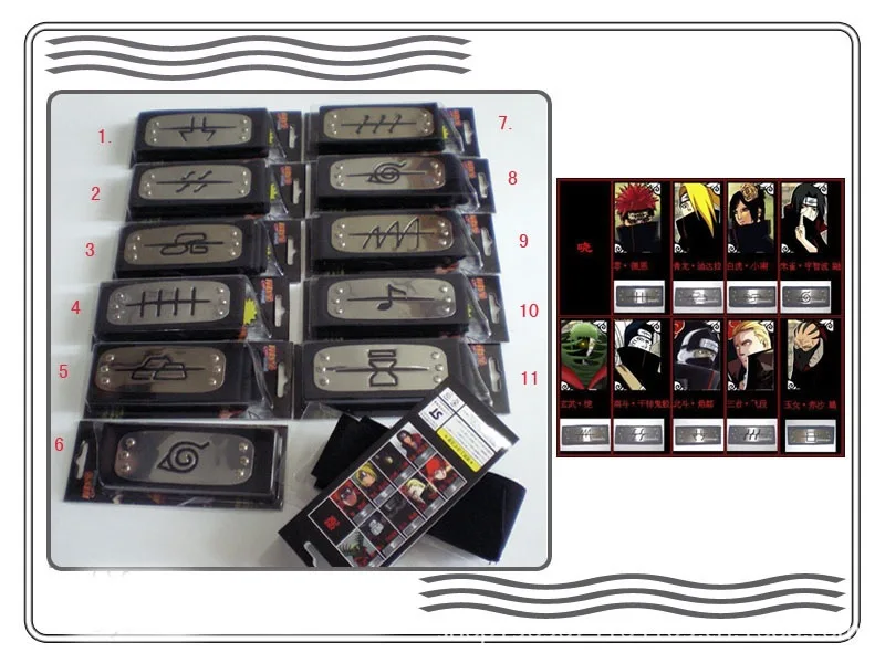 Аниме периферийные COS Реквизит полная повязка Naruto Rebel Forbearance Itachi Leaf деревенский Логотип Повязка на голову