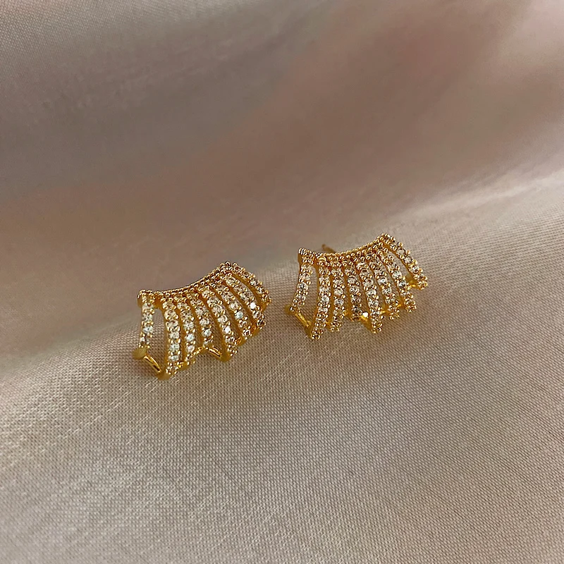 2020 New Exquisite Luxury Zircon Small Earrings For Woman Fashion Korean Jewelry Minimalist Party Sexy Girl’s Unusual Earrings
