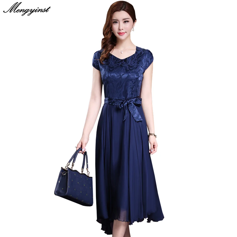 

Elegant Silk Short Sleeve Dress Women 2020 Summer Female V-neck Sashes Pleated Long Party Vintagdresses Bodycon Sexy Vestidos