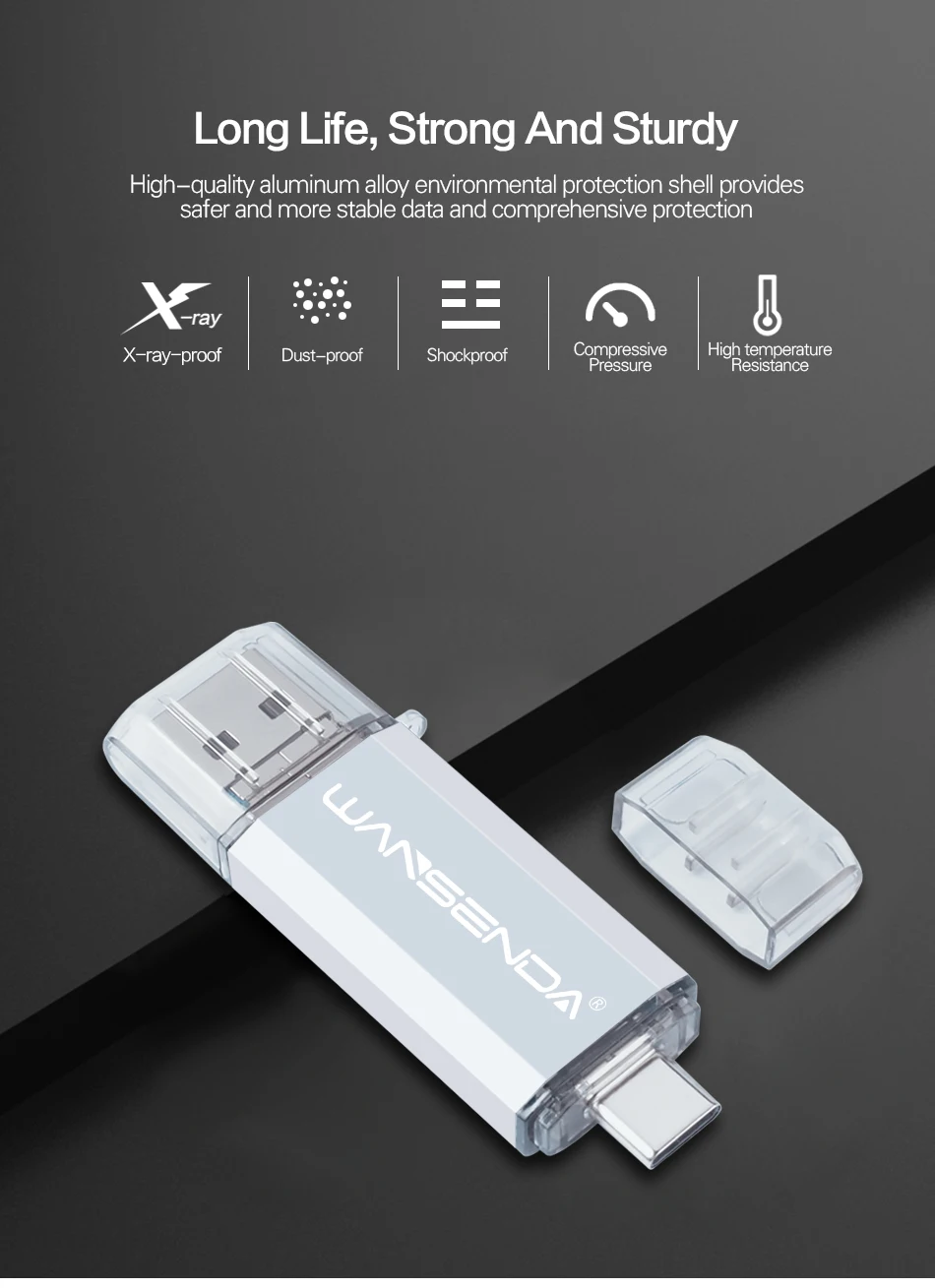 WANSENDA USB флеш-накопитель 3 в 1 USB3.0& type C& Micro Usb накопитель OTG флеш-накопитель 16 ГБ 32 ГБ 64 Гб 128 ГБ 256 ГБ высокоскоростные флеш-накопители