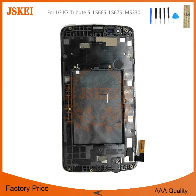 Для LG K7 Tribute 5 LS665 LS675 MS330 ЖК-дисплей с сенсорным экраном дигитайзер сборка запчасти