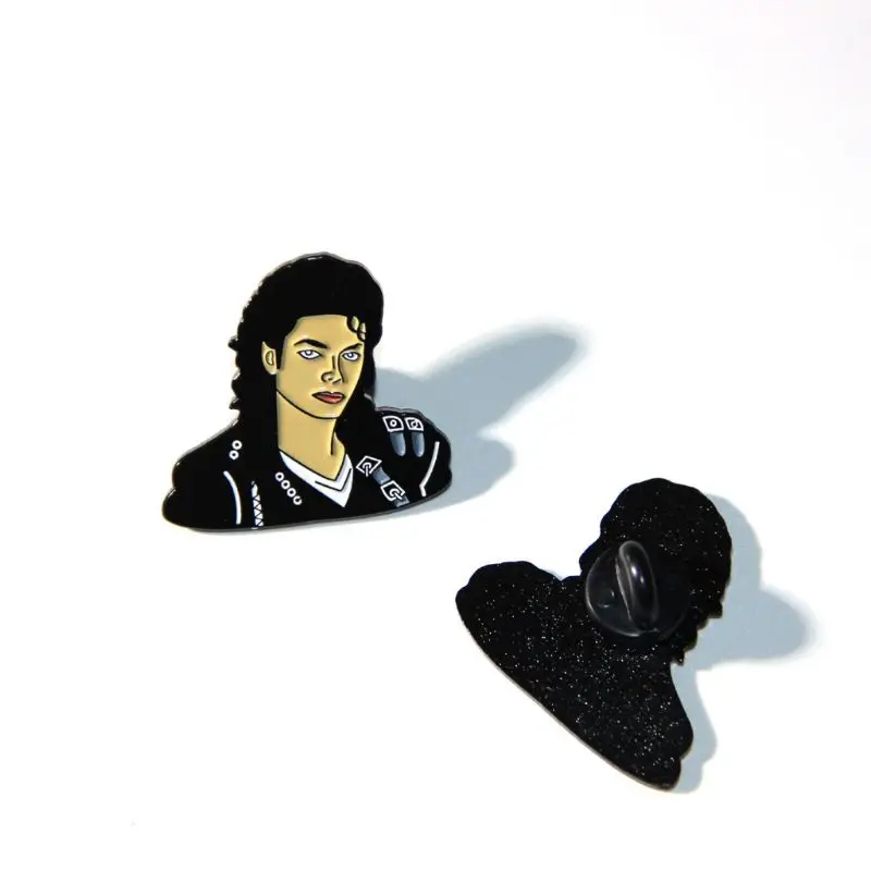 

Michael Jackson Brooch Figure Face Enamel Metal Pin Packbag Jacket Decor Jewelry