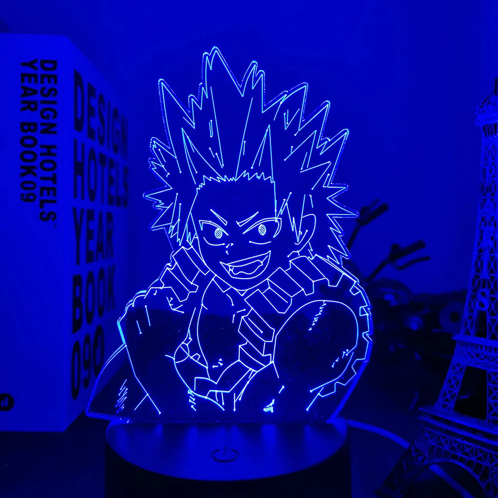 Anime My Hero Academia Led Night Light Eijiro Kirishima Lamp for Room Deco Birthday Gift Eijiro Kirishima Light My Hero Academia red night light