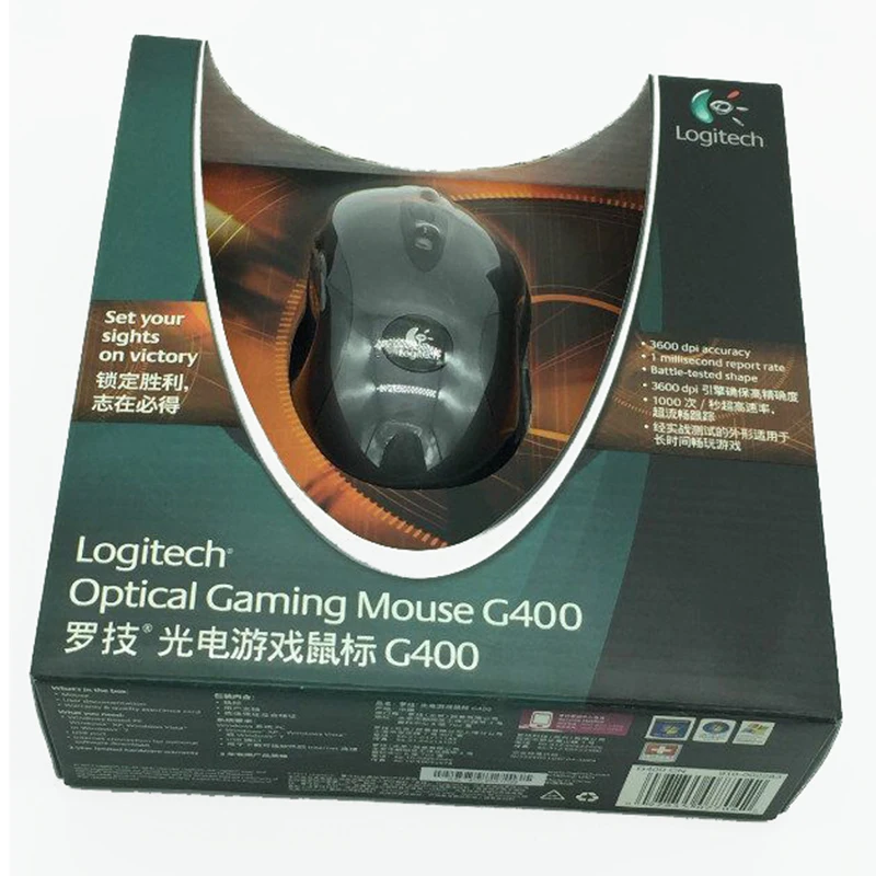 Оригинальная оптическая игровая мышь logitech G400, проводная профессиональная игровая мышь от бренда gmaing в розничной упаковке