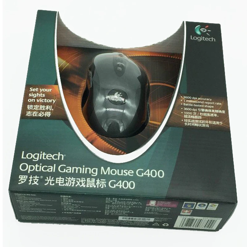 100% оригинальная оптическая игровая мышь Logitech G400 проводная профессиональная
