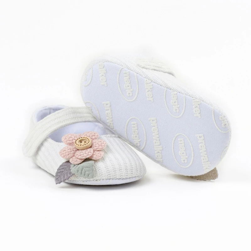 Multicolor Baby Girl Cotton Sandals Baby Girl First Walkers Soft Sole Floral Decor Anti-slip Casual Shoes Toddler Toddler Shoes