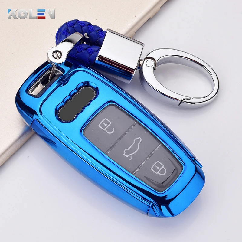 Nuova copertura della cassa chiave a distanza dell'automobile del PC di TPU per Audi A6 A7 A8 e-tron C8 Q8 2018 2019 2020 accessori automatici della protezione del supporto chiave - H335b8e0ec26d4857ad267c389d070461Q