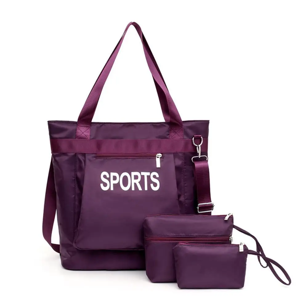 3 Piece Large Capacity Single Shoulder Bag Nylon Messenger Pack Letter Pattern Crossbody Bags Handbag With Coin Purse Wallet /E | Багаж и