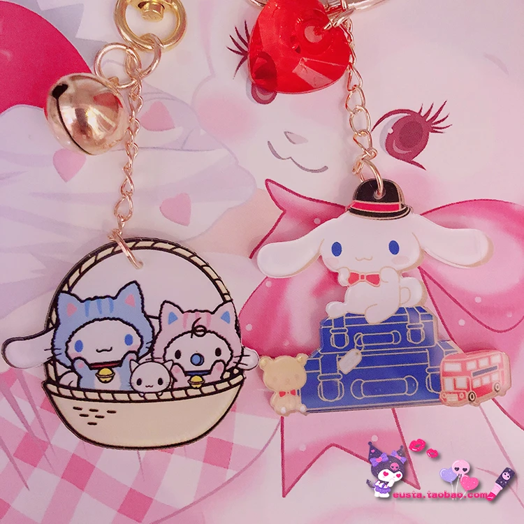 

1PC Lovely Japan Anime Big Ear Dog Acrylic Keychain Keyring