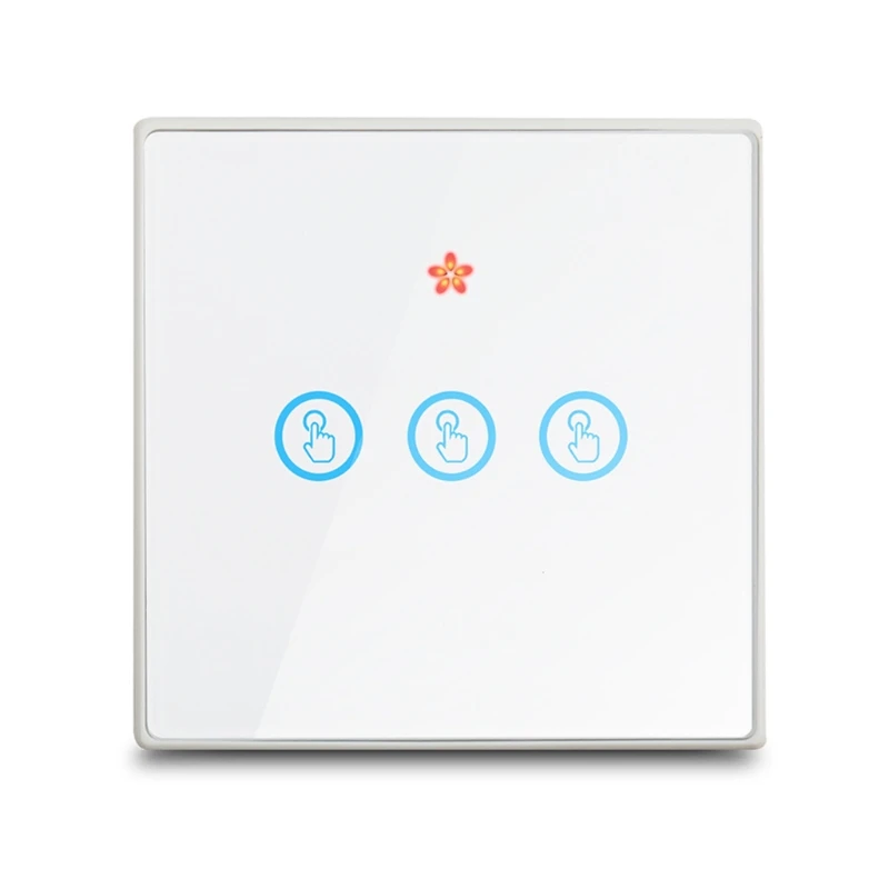 

Tempered Glass Panel WiFi Touching Switch 433Mhz Wireless Remote Switch Waterproof Anti-electric Shock Lamp Switch