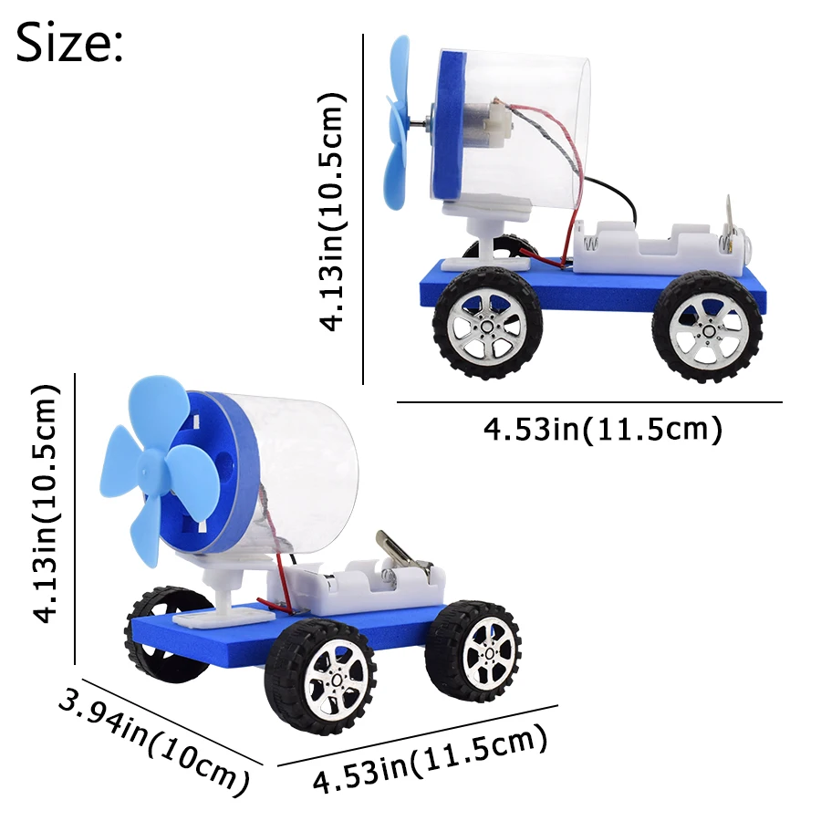 Electric DIY Air Powered Car Model Kit Science Toys for Kids Creative Physics Experiment Plastic Model Assemble Educational Toys