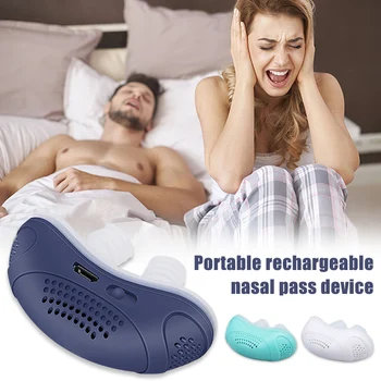 

Anti Snoring Stopper Device Silicone Mini Sleeps Aid Nasal Opener Nose Machine Chargeable Sleep Apnea Solution Aid Respirator