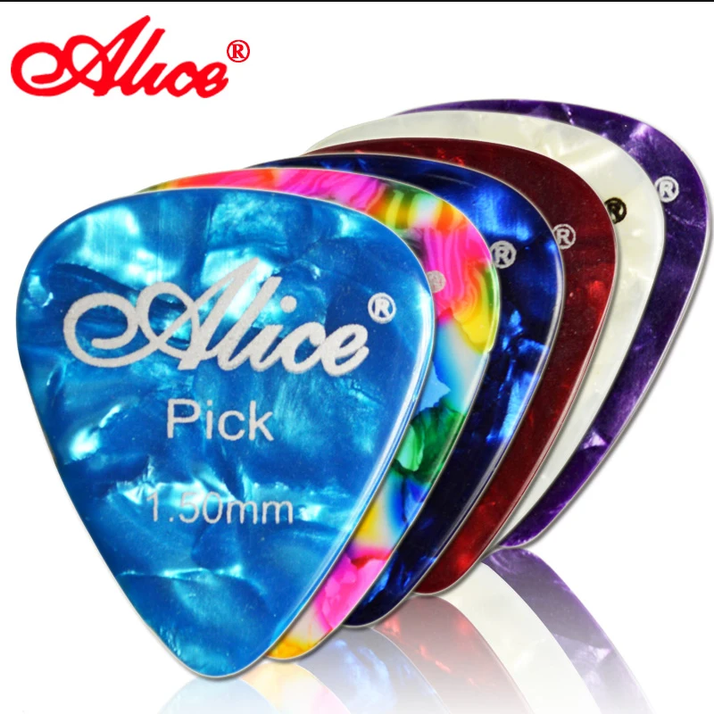 Guitar Plectrum 50pcs Acoustic Electric Celluloid Smooth Guitar Pick 0.46/0.71/0.81/0.96/1.2/1.5mm Accessories
