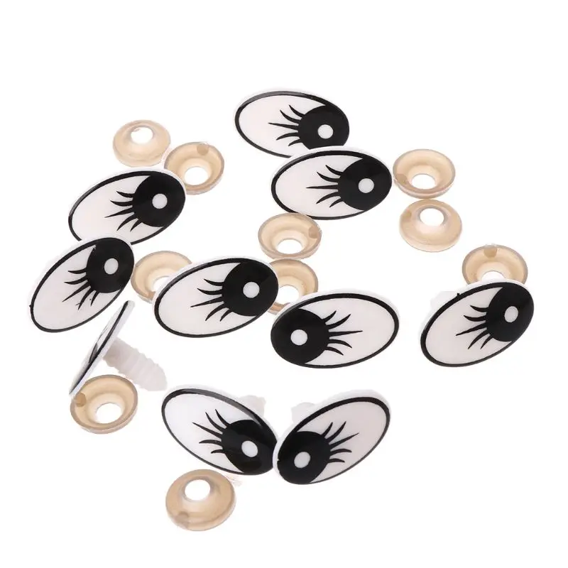 10pcs Plastic Cartoon Safety Doll Eyes For Toy Bear Dolls Puppet Stuffed Animal Crafts Children DIY With Washers AXYA | Игрушки и хобби