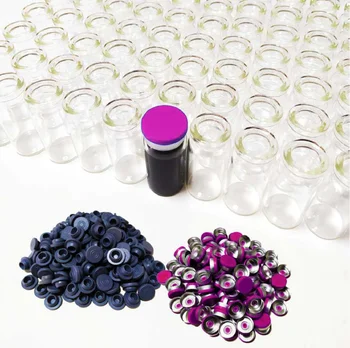 

150pcs Dia24mm H42mm Clear Injection Glass Vial With Flip Off Caps Stopper Medicine Bottles Experimental Test Liquid Containers