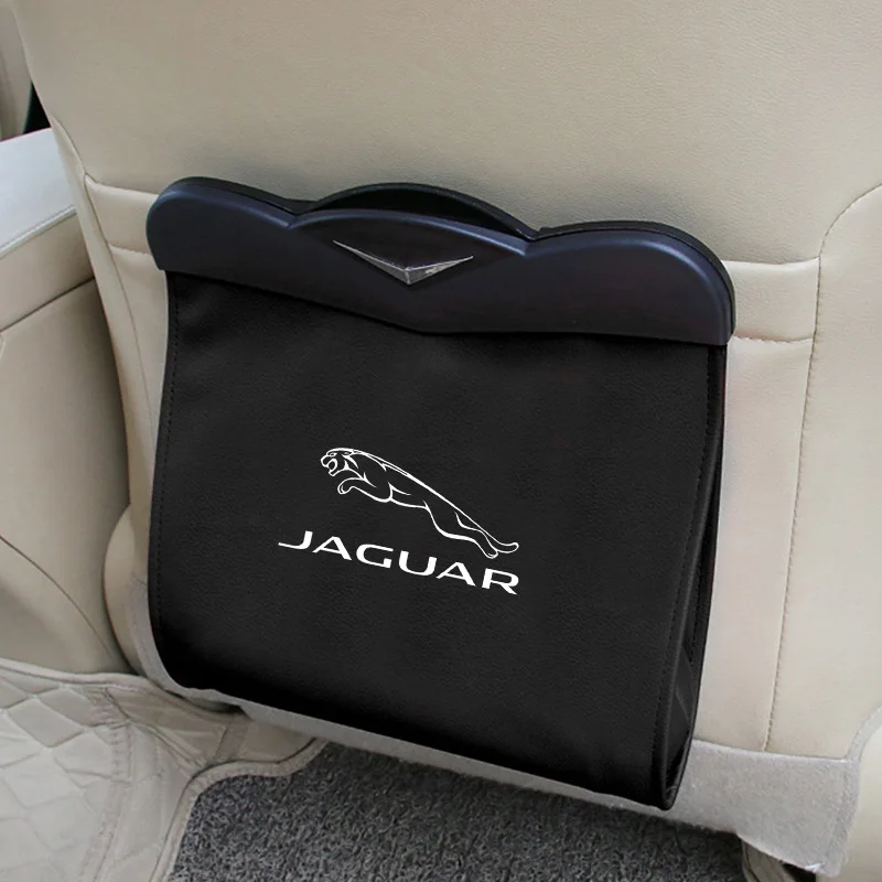 Car Trash Can Organizer Garbage Holder Bag Storage Case For Jaguar F-Pace E pace E Type X S F type XJ XE XF XK F-Typer X-Type