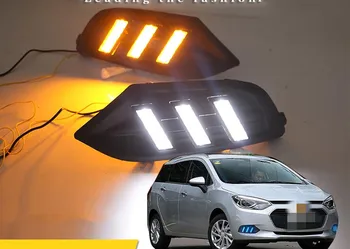 

led daytime running light flowing turn signal blue night mode assembly for Chevrolet LOVA RV