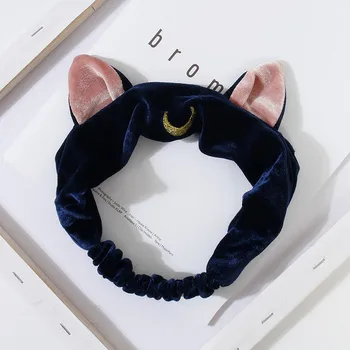 

Sailor Moon Cat Ears Hair Band Hair Decorate Accessory Headband Anime Cosplay Cute Face Washing Clean Makeup Tool Headwear