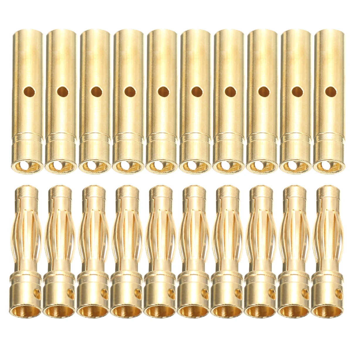 10Pair 4mm Gold Banana Plug Connectors Male Female Adapter Replacement Plugs Bullet Connector for RC Battery | Электроника