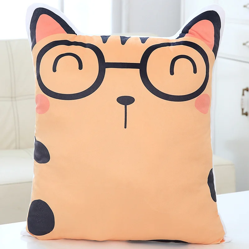 5 50 см печать кошка подушка мультфильм животное двойная печать Лежанка для котиков диван Отдых Подушка Кукла-подружка детская игрушка - Цвет: 5