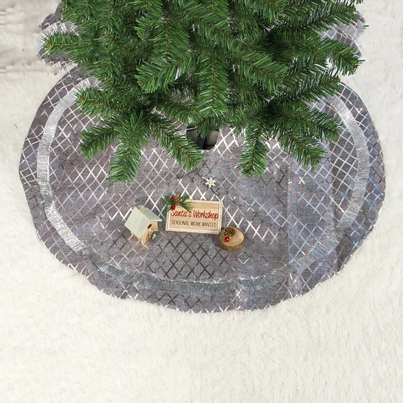 1Pcs Christmas Tree Skirts Decoration Carpet Merry Christmas Decorations for Home Market Xmas Tree Skirts New Year Decoration 36