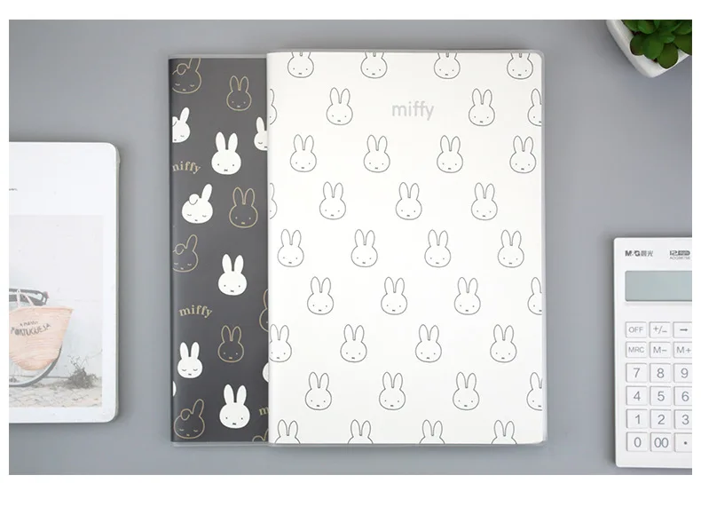 M & G Miffy ноутбук с резиновой оболочкой. (Случайные цвета) блокнот B5/72 страницы. Тетрадь для школьников. Мягкие FPY4RM84