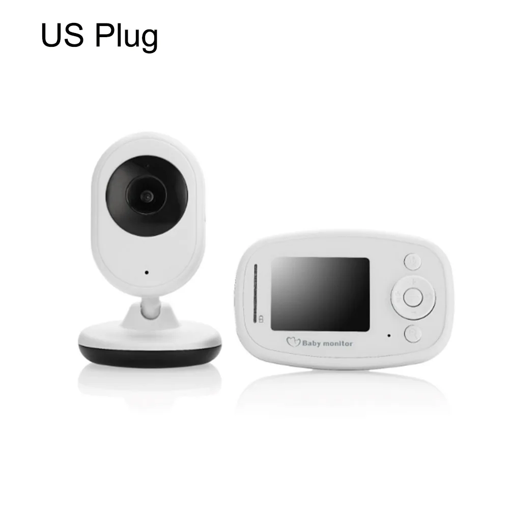 SP820 3,5 дюймов беспроводной видео монитор младенца камера ночного видения ребенка сна няня безопасности контроль температуры ЖК-дисплей детская камера - Цвет: US Plug