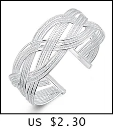 925 браслет из стерлингового серебра, 925 серебряные модные ювелирные изделия Большой плетеный браслет/Aflaiwsa Ainaizua