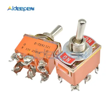 

E-TEN1321 6 PIN ON-ON Toggle Switch 2 Positions 6 Pins Power Switches 15A 250V AC 31*19.8MM