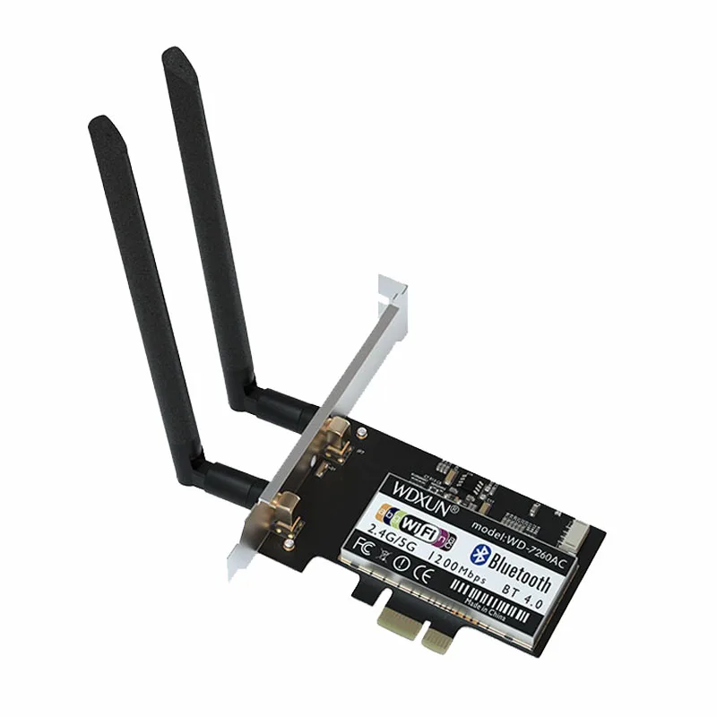 데스크탑 WIFI PCI Express 7260AC 2.4GHz/5GHz Wi-Fi Inteligente PCIe Bluetooth 867 4.0 wifi 카드 데스크탑 PCIE WIFI AC-7260