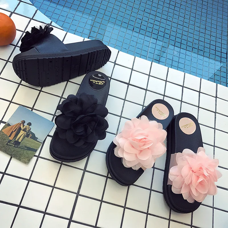 

Summer New Style Beach Korean-style Sandals Platform Flower Sandals Casual Outer Wear Holiday Slipper Women's