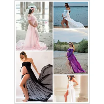 

New Sexy Maternity Dresses For Photo Shoot Lace Maxi Maternity Gown Clothes For Pregnant Women Pregnancy Dress Photography Props