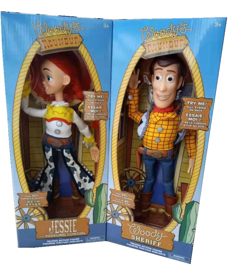 

2019 Cartoon Movie Toy Story 4 Talking Woody Jessie PVC Collectible Model Toy Doll Electronic HousePet Plush Toys Gift For Child