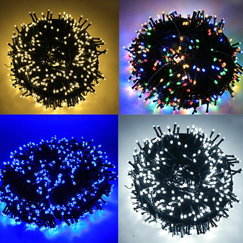 Solar Led String Light Outdoor Waterproof for Garden Decoration 8 Mode Christmas Garland Powered Lamp Fairy Strip Lights | Лампы и