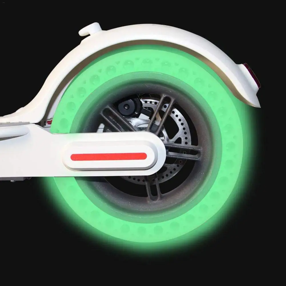 Светящийся амортизатор Xiaomi Mijia M365 скутер скейтборд Демпфирование резиновые шины колеса покрышки флуоресцентные твердые отверстия шины