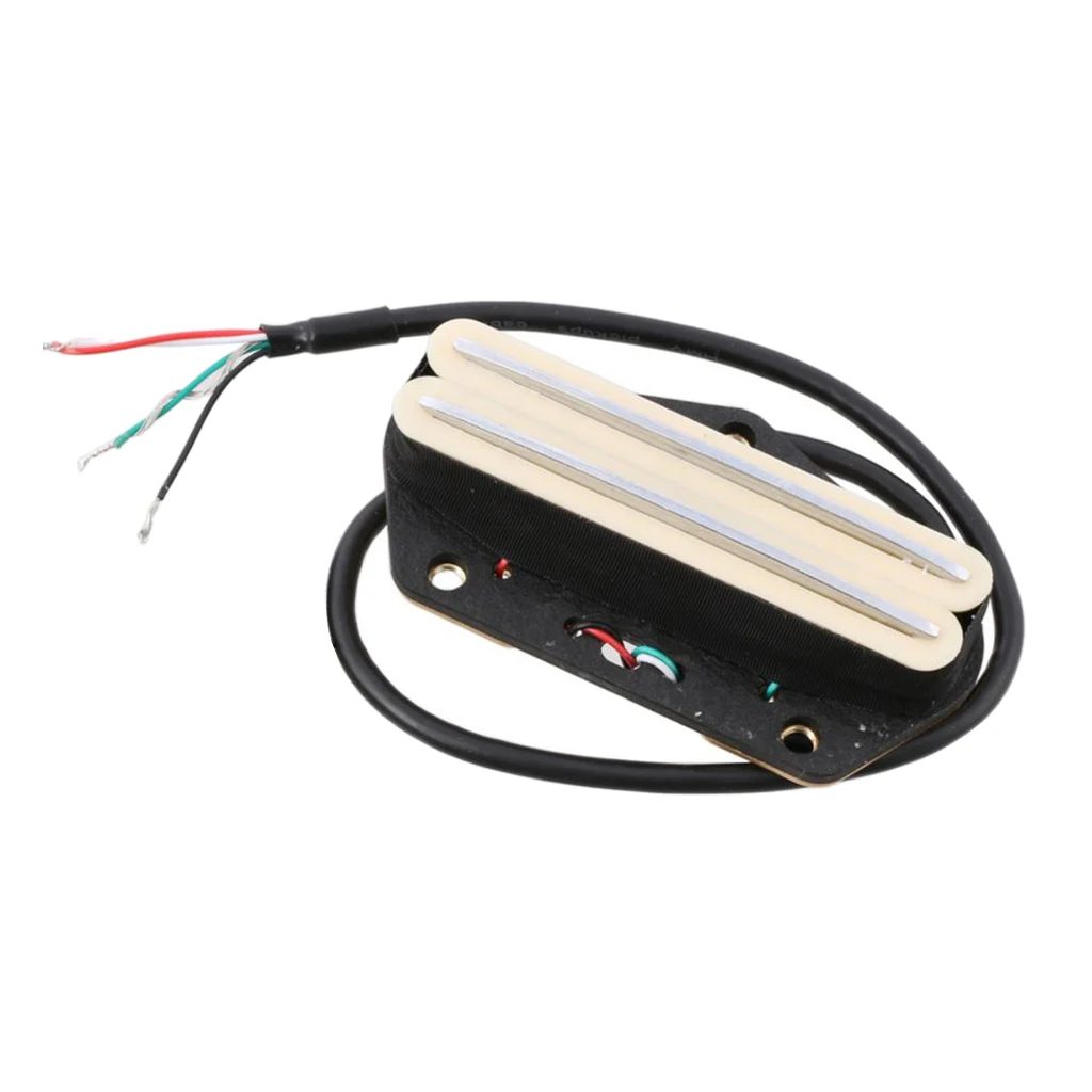 Dual Rail Humbucker Humbucking Pickups for Electric Guitar Part with Screws and Springs Beige