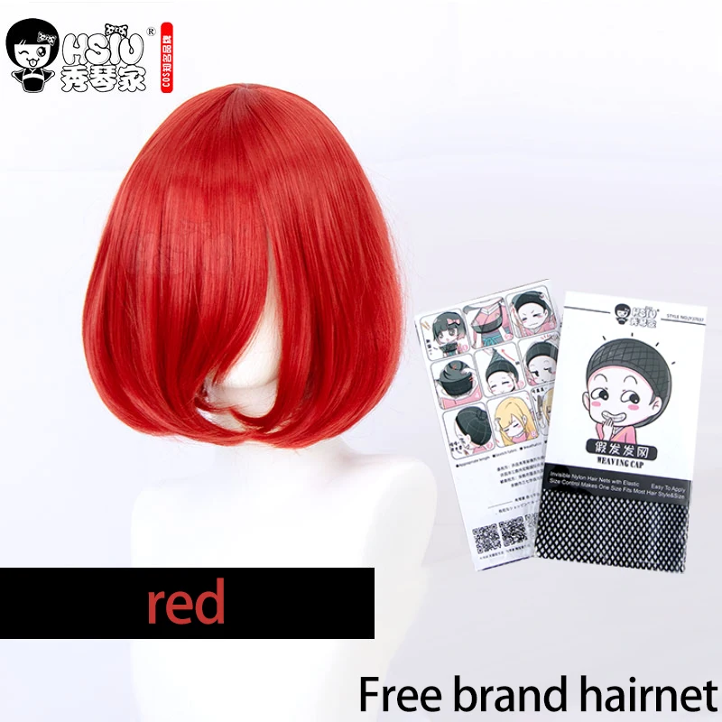 Hsiu Cosplay Wig Synthetic Short Bob Straight Hair Golden Pink Red Blue Purple For Women 35cm 23 Color Wigs & Free Cap -Zentai shop online H335d2d83e5154144a6218c933073eaebW.jpg