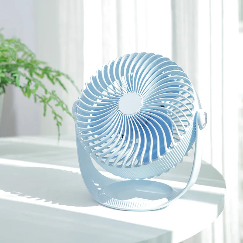 

2019 New Style Desktop Fan USB Charging 2000MA Third Gear Large Wind Power Mute Office Table Fan