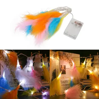 

2.2M LED Feather Shape Light String Christmas Festival Garden Decoration