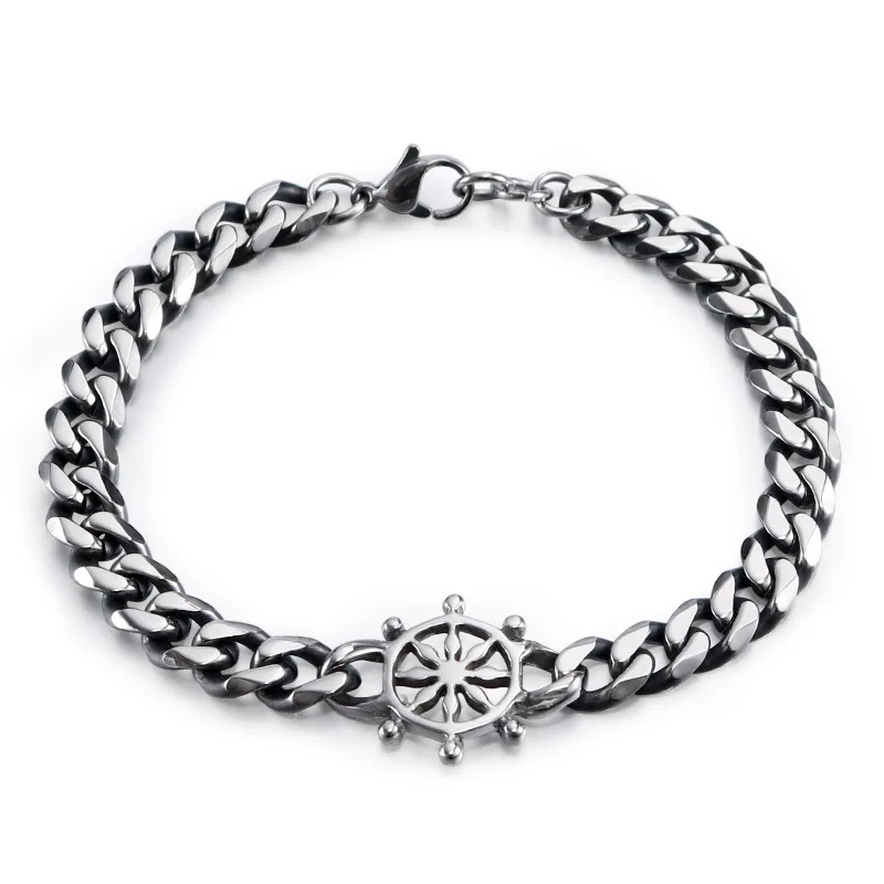 Винтажный Браслет «Древо жизни» для мужчин и женщин, панк, Лев, животное, крыло, нержавеющая сталь, гексаграмма, браслеты, ювелирные изделия