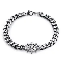 Винтажный Браслет «Древо жизни» для мужчин и женщин, панк, Лев, животное, крыло, нержавеющая сталь, гексаграмма, браслеты, ювелирные изделия